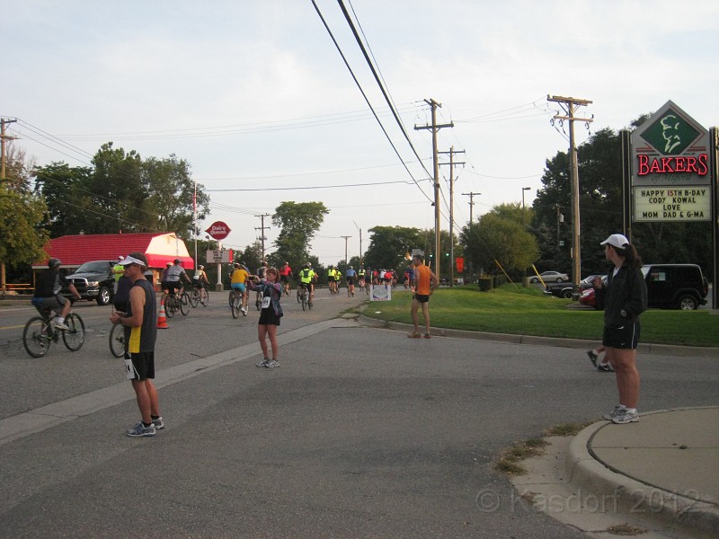 2012 Milford 30K 140.jpg - The Milford 30K Labor Day Race covers it all. Road through town, dirt road through woods, hills, heat, and a good hamburger at the end!